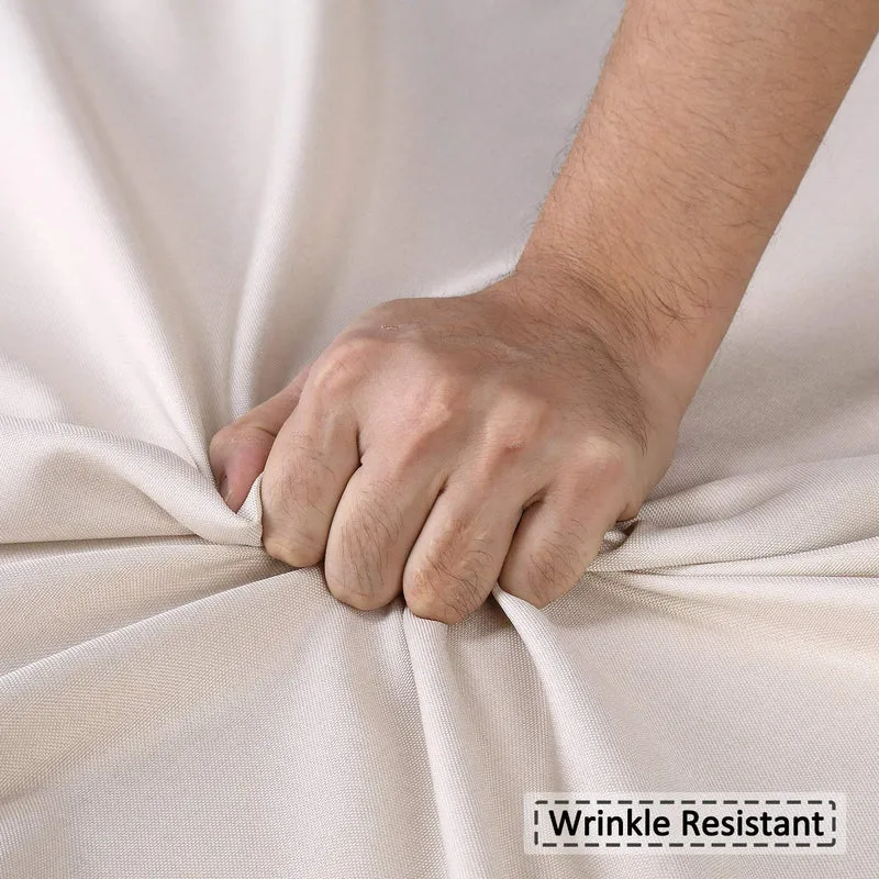 Tenda da doccia Garvee in poliestere impermeabile con ganci per vasca e doccia, beige, leggera, idrorepellente, facile da installare