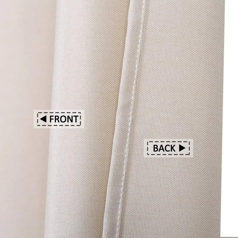 Tenda da doccia Garvee, 100% lino, poliestere, impermeabile, tessuto pesante, ganci rustici, beige, 48"x72" (112x182 cm), hotel di lusso