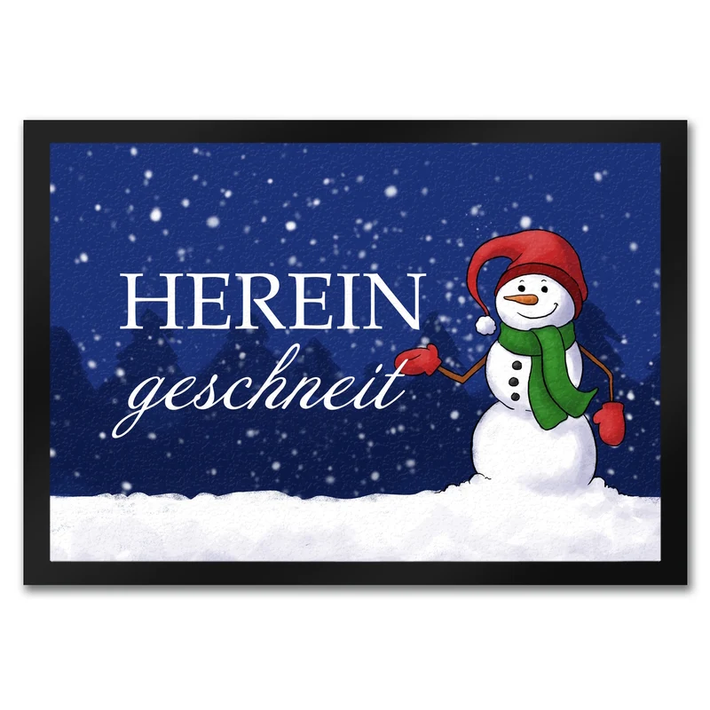 Hereingeschneit Schneemann Fußmatte