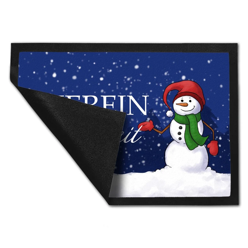 Hereingeschneit Schneemann Fußmatte