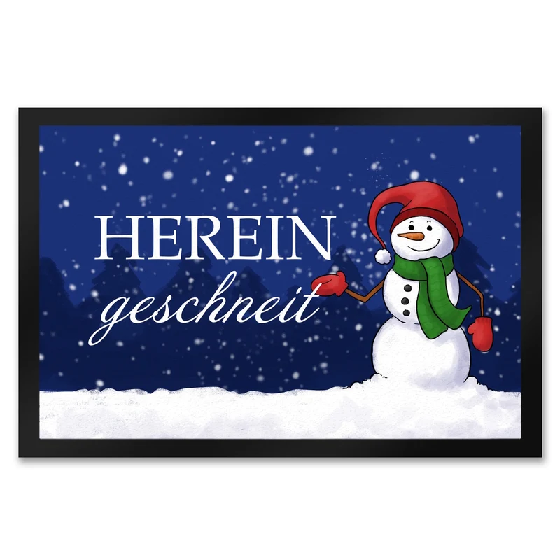 Hereingeschneit Schneemann Fußmatte