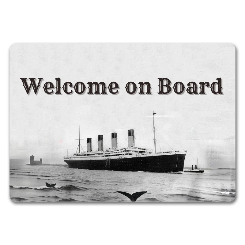 Welcome on Board Fußmatte in 35x50 cm mit Titanic-Motiv