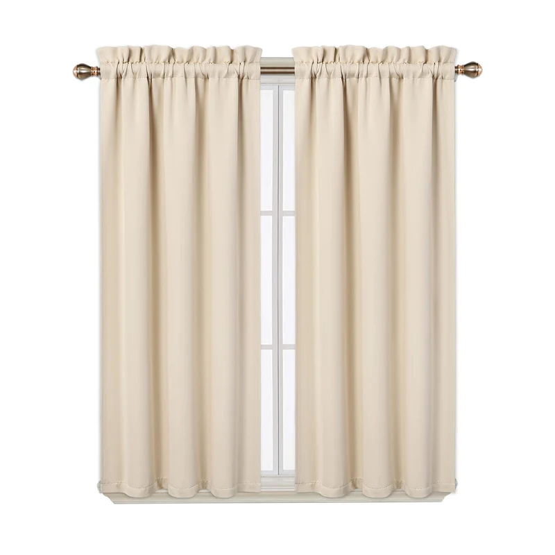 Tende oscuranti Garvee, 2 pezzi, beige, 26x45 pollici, per finestre, soggiorno, cucina, camera da letto, termoisolanti