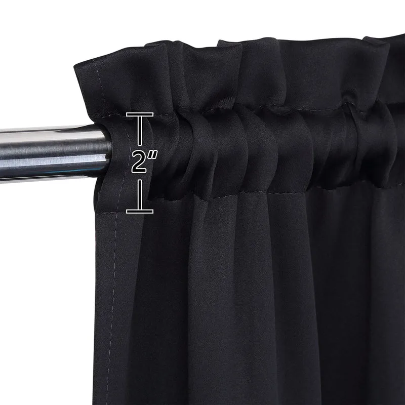 Tende oscuranti corte Garvee, 2 pannelli, oscuranti, materiale pesante, per finestre piccole, cucina, camera da letto, 26x24 pollici, bianco