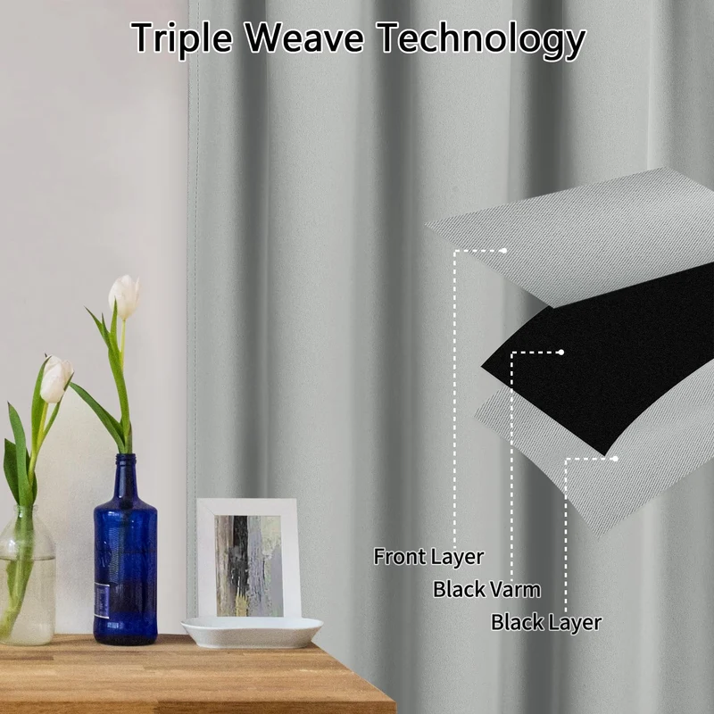 Tende oscuranti corte Garvee, 2 pannelli, in poliestere che blocca la luce, per cucina e camera da letto, 26x45 pollici