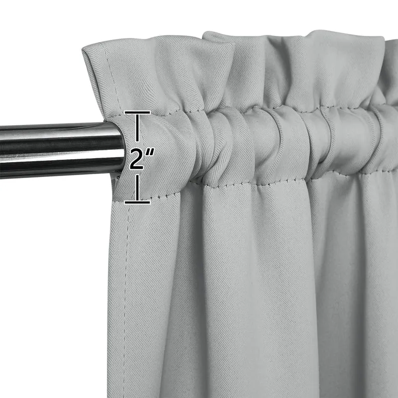 Tende oscuranti corte Garvee, 2 pannelli, in poliestere che blocca la luce, per cucina e camera da letto, 26x45 pollici