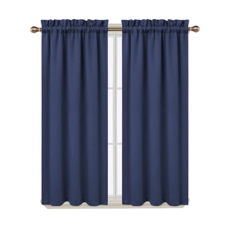Tende oscuranti Garvee, 2 pezzi, per finestre, soggiorno, cucina, camera da letto, blu navy, 26x45 pollici