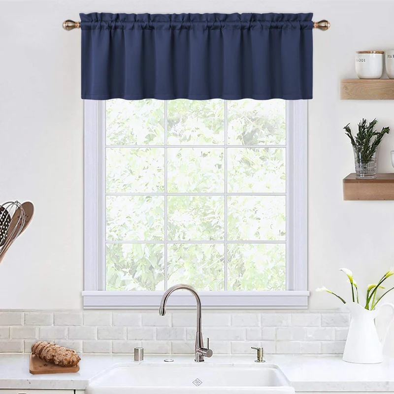 Tende oscuranti Garvee per finestre, soggiorno, cucina, camera da letto, blu navy, 52 × 15 pollici, isolate termicamente