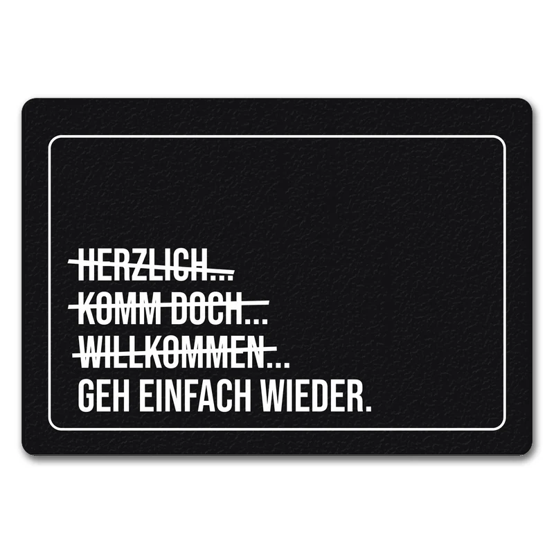 Geh einfach wieder Fußmatte mit lustigem Spruch
