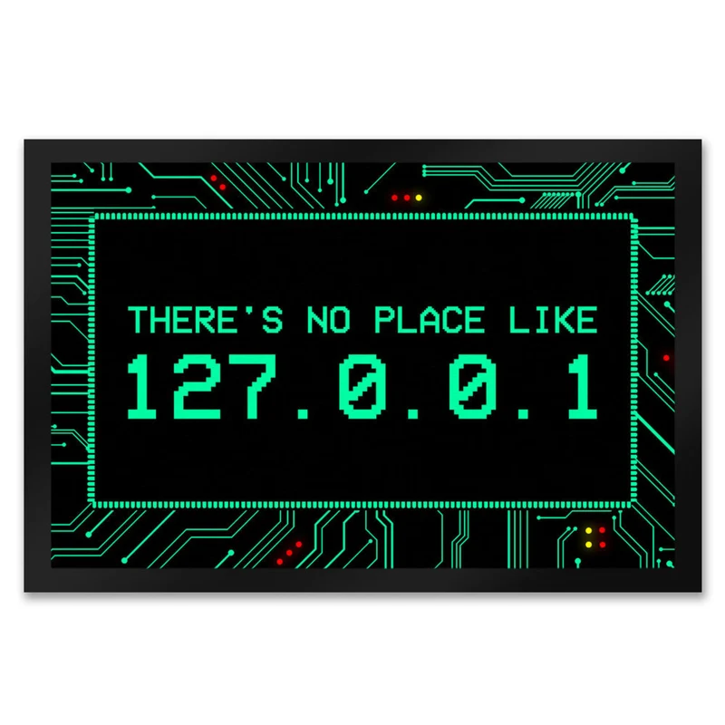 There's no place like 127.0.0.1 Localhost Fußmatte mit IP Adresse