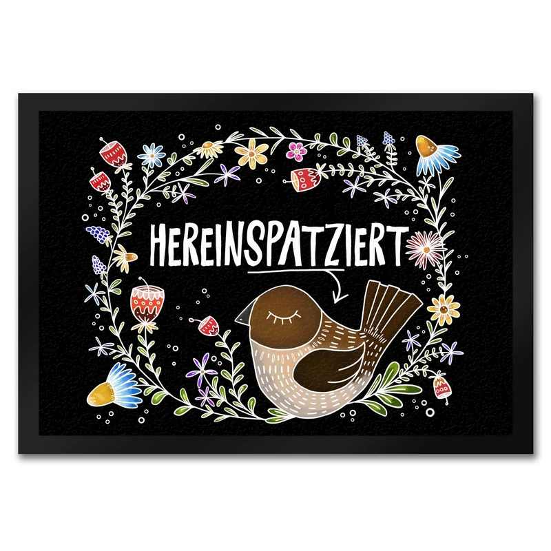 Hereinspatziert Vogel Fußmatte