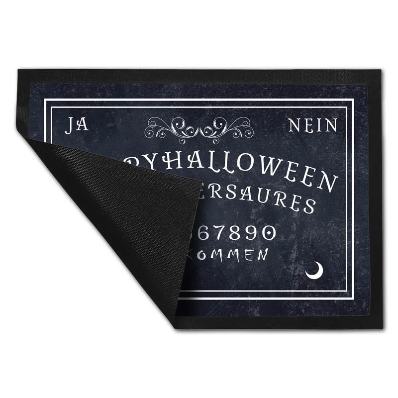 Fußmatte im Ouija Brett Design - Happy Halloween Süßes oder Saures