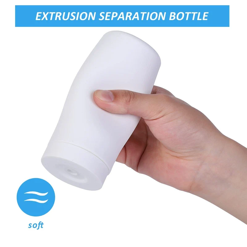 Garvee Set 2 Dispenser Ricaricabili per Sapone Liquido, Dosaggio Preciso, Plastica Robusta, Multiuso per Cucina e Bagno, Trasparente