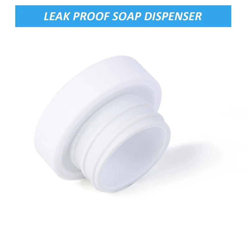 Garvee Set 2 Dispenser Ricaricabili per Sapone Liquido, Dosaggio Preciso, Plastica Robusta, Multiuso per Cucina e Bagno, Trasparente