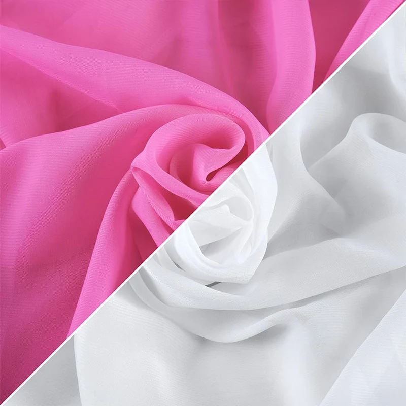 Garvee Chiffon Gerätevorhang - Weicher, Blickdicht, Faltenbeständig - 70x550cm - 2er Set - Für Klinik, Bühne, Hochzeit