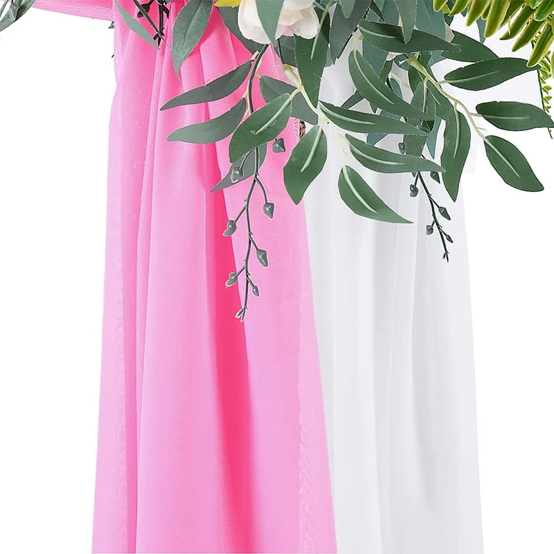 Garvee Chiffon Gerätevorhang - Weicher, Blickdicht, Faltenbeständig - 70x550cm - 2er Set - Für Klinik, Bühne, Hochzeit