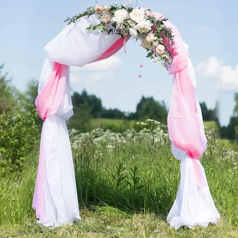 Garvee Chiffon Gerätevorhang - Weicher, Blickdicht, Faltenbeständig - 70x550cm - 2er Set - Für Klinik, Bühne, Hochzeit
