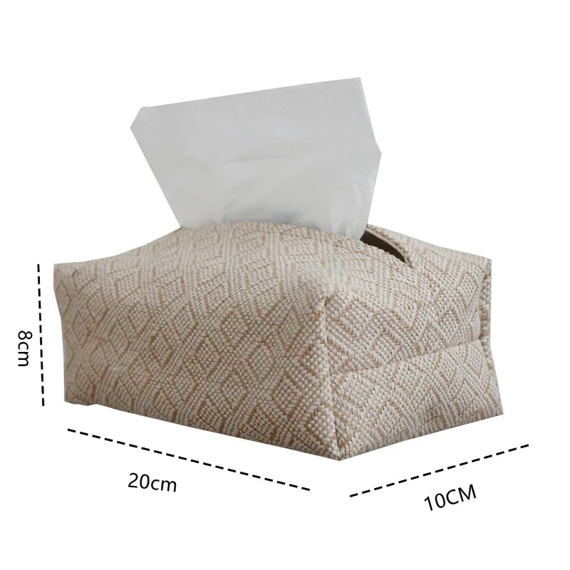 Garvee Distributeur De Mouchoirs En Papier Lin Et Coton 20x10x8cm Jute Pur Pour Salon Et Chambre