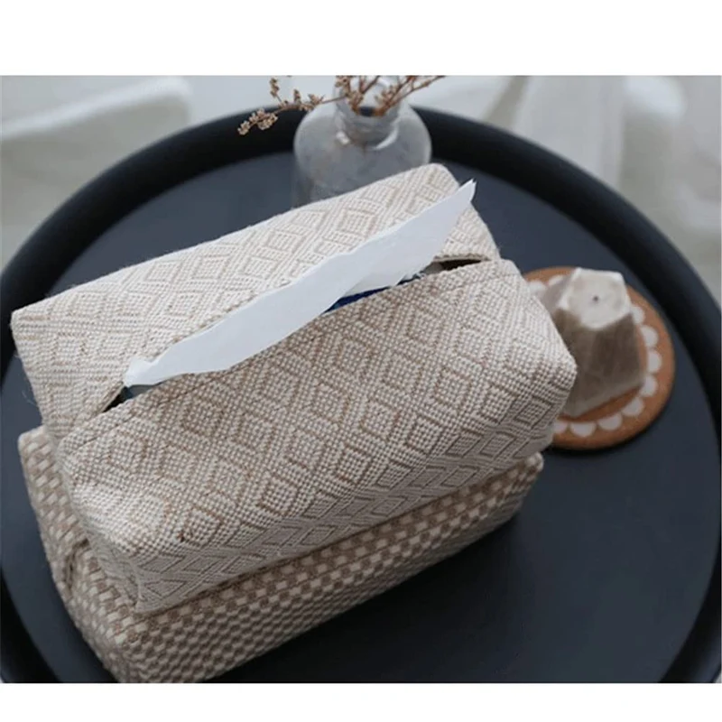Garvee Distributeur De Mouchoirs En Papier Lin Et Coton 20x10x8cm Jute Pur Pour Salon Et Chambre