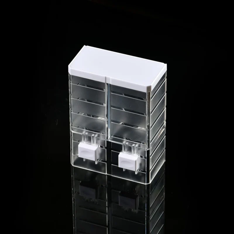 Dispenser di sapone liquido manuale Garvee da 500 ml, doppia testa, montaggio a parete, in plastica trasparente per bagno e hotel