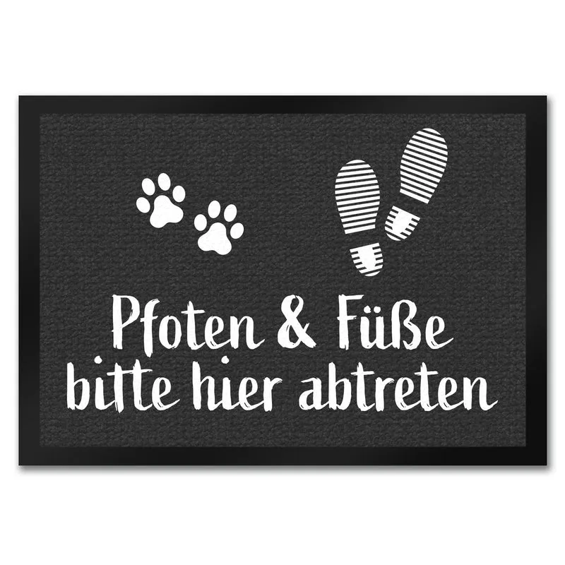 Pfoten und Füße bitte hier abtreten Fußmatte