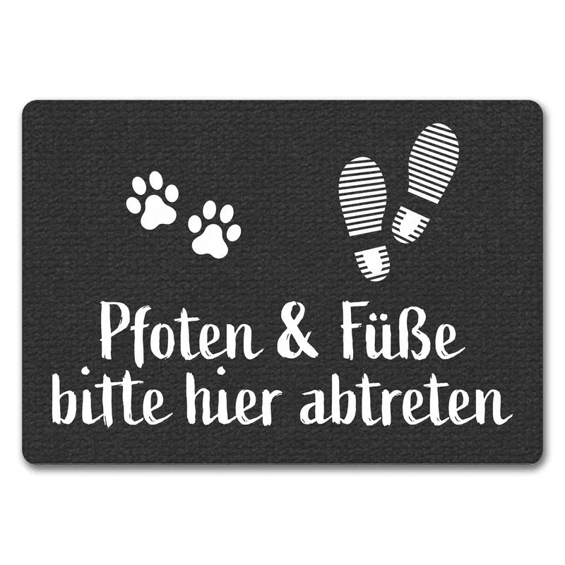 Pfoten und Füße bitte hier abtreten Fußmatte