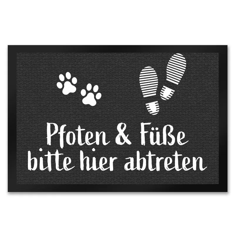 Pfoten und Füße bitte hier abtreten Fußmatte