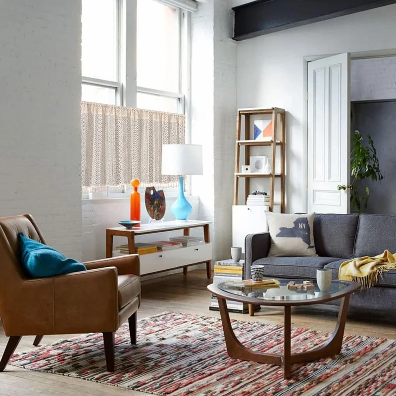 Garvee Halbtransparente Scheibengardine Küchengardinen Boho-Stil Mit Quasten Für Küche Badezimmer Waschküche 150x45 cm Beige