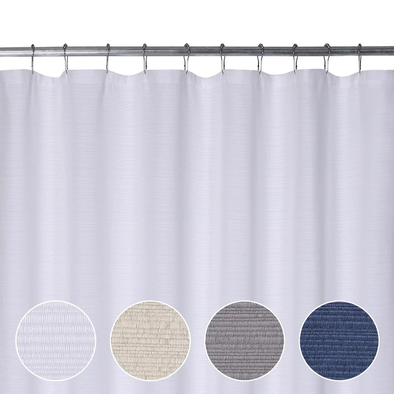 GARVEE Tenda da doccia bianca pesante 183x183 cm in poliestere impermeabile per doccia, vasca da bagno e bagno