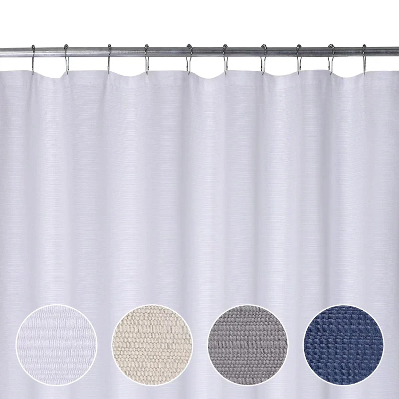 GARVEE Tenda da doccia bianca pesante 183x183 cm in poliestere impermeabile per doccia, vasca da bagno e bagno