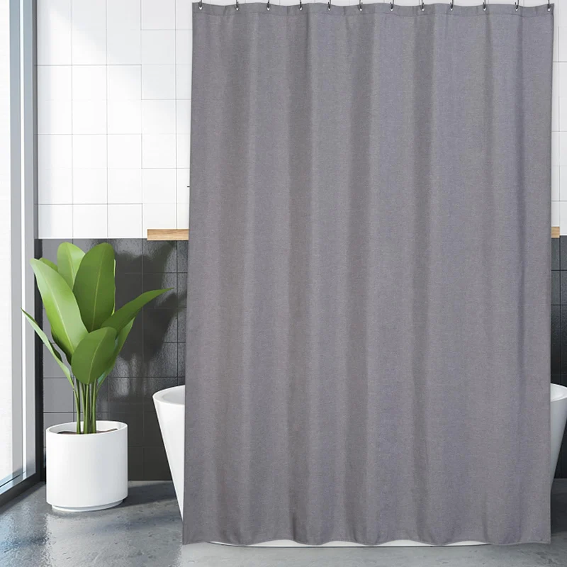 Garvee Tenda da doccia per bagno, impermeabile, in tessuto pesante 240 g/m², con ganci, grigio, 182,9 x 182,9 cm, per hotel di lusso