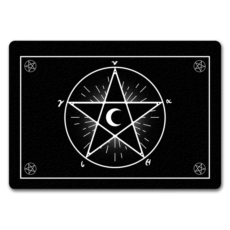 Fußmatte mit Pentagramm im coolen Halloween Design -Weiß
