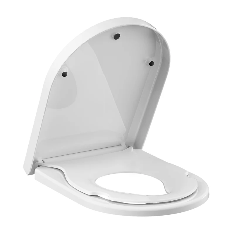 Garvee D-Form WC-Sitz UF-Duroplast Mit Kindersitz, Softclose, Quick-Release, Edelstahl Scharniere Für Gewerblichen Gebrauch, Große Europäische Größe, Antibakteriell