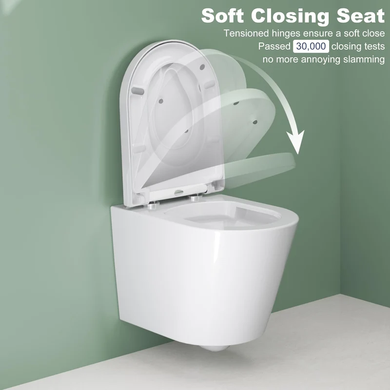 Garvee D-Form WC-Sitz UF-Duroplast Mit Kindersitz, Softclose, Quick-Release, Edelstahl Scharniere Für Gewerblichen Gebrauch, Große Europäische Größe, Antibakteriell