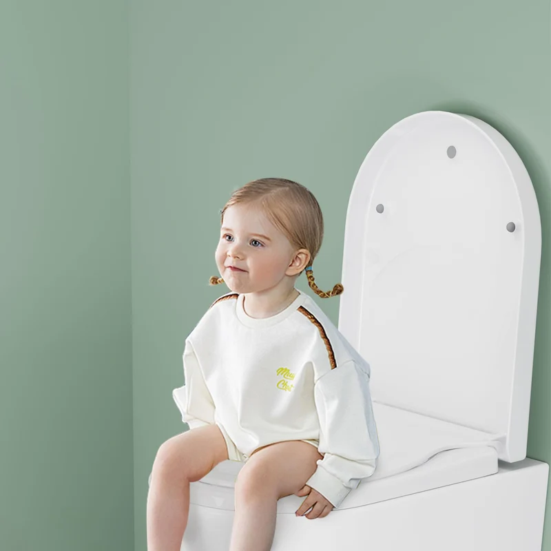 Garvee D-Form WC-Sitz UF-Duroplast Mit Kindersitz, Softclose, Quick-Release, Edelstahl Scharniere Für Gewerblichen Gebrauch, Große Europäische Größe, Antibakteriell
