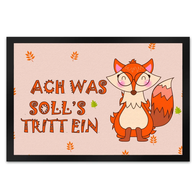 Fuchs Fußmatte in 35x50 cm mit Spruch Oh for fox sake come in
