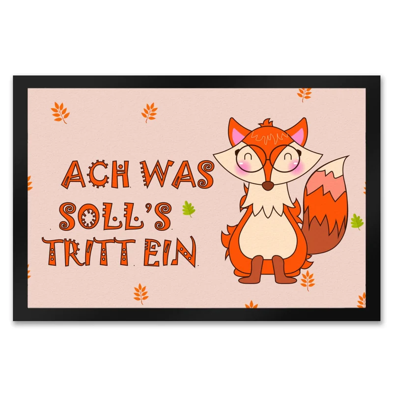 Fuchs Fußmatte in 35x50 cm mit Spruch Oh for fox sake come in