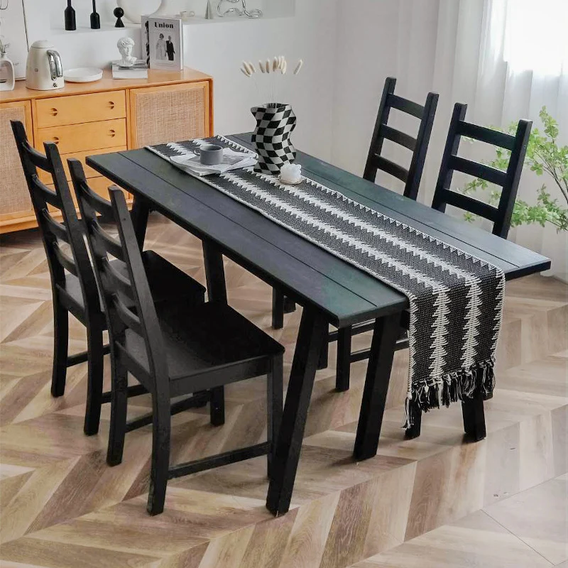 Gewebte Tischsets im Kilim-Stil aus Baumwollmix, rutschfeste Tischunterlage Karnz