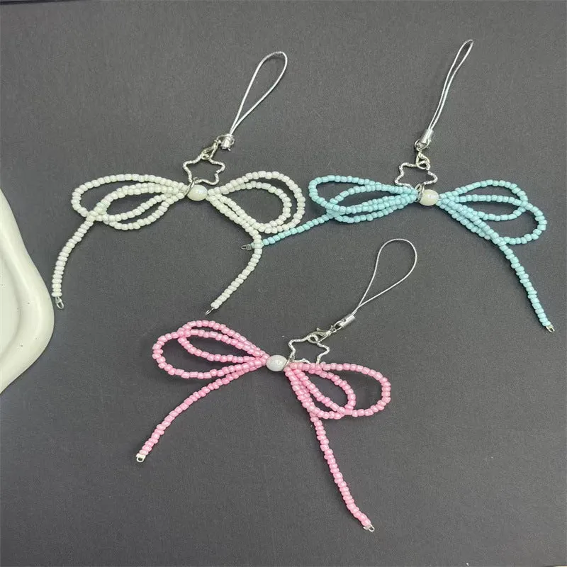 Decorative Beaded Bow Phone Charm Stornfield