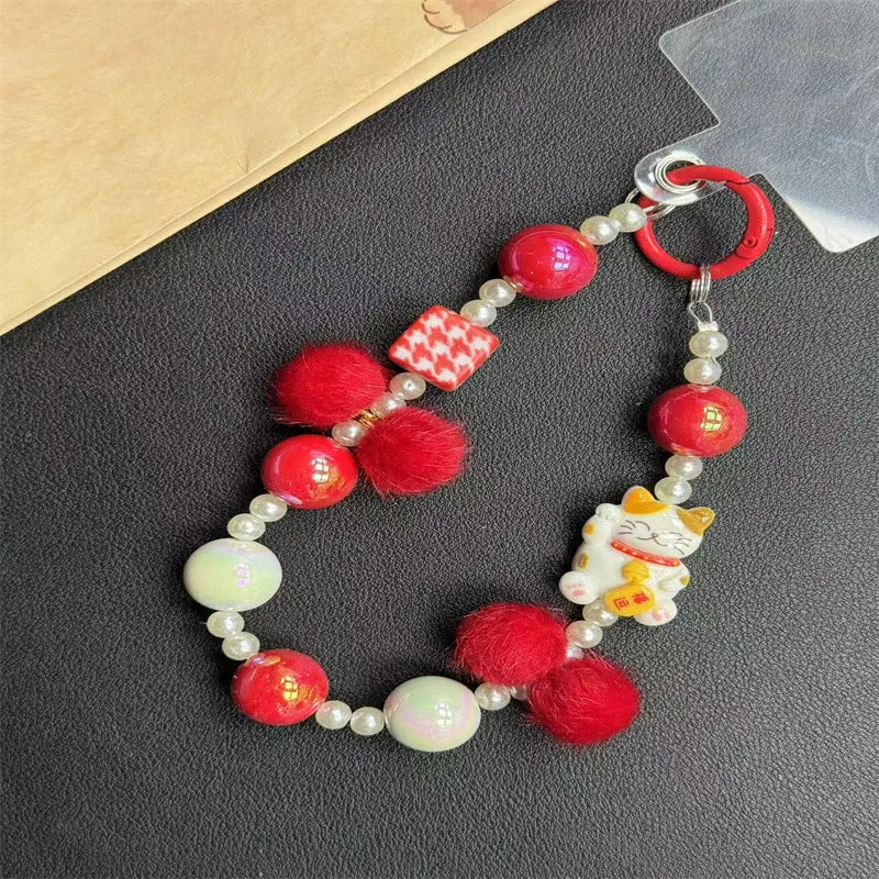 Decorative Bead Keychain Holder Stornfield