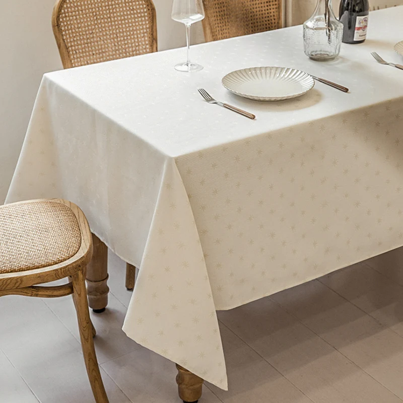 Gewebte Jacquard-Tischdecke mit Diamantrelief und pflegeleichtem Baumwollmix Karnz