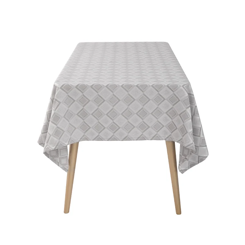 Gewebte Jacquard-Tischdecke mit Diamantrelief und pflegeleichtem Baumwollmix Karnz