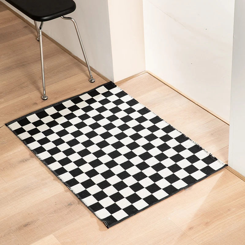 Flachgewebte Badematte mit abstraktem Geometriemuster Karnz