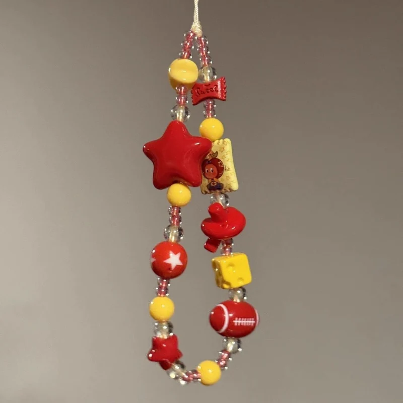 Colorful Themed Beaded Charm Lanyard Stornfield