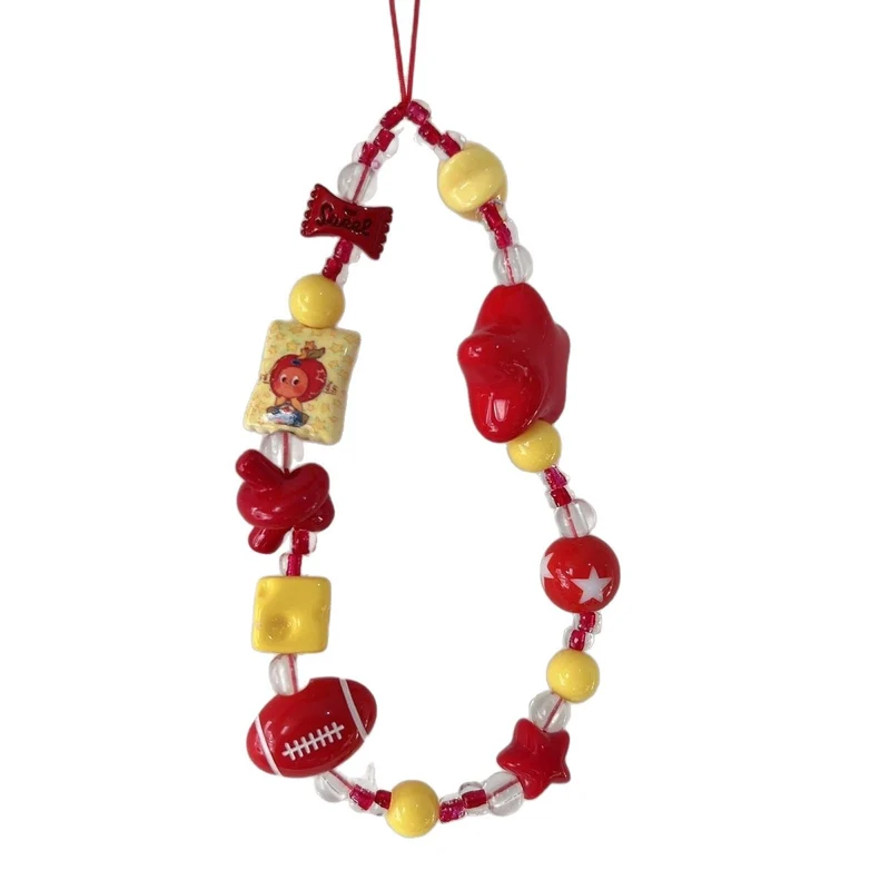 Colorful Themed Beaded Charm Lanyard Stornfield