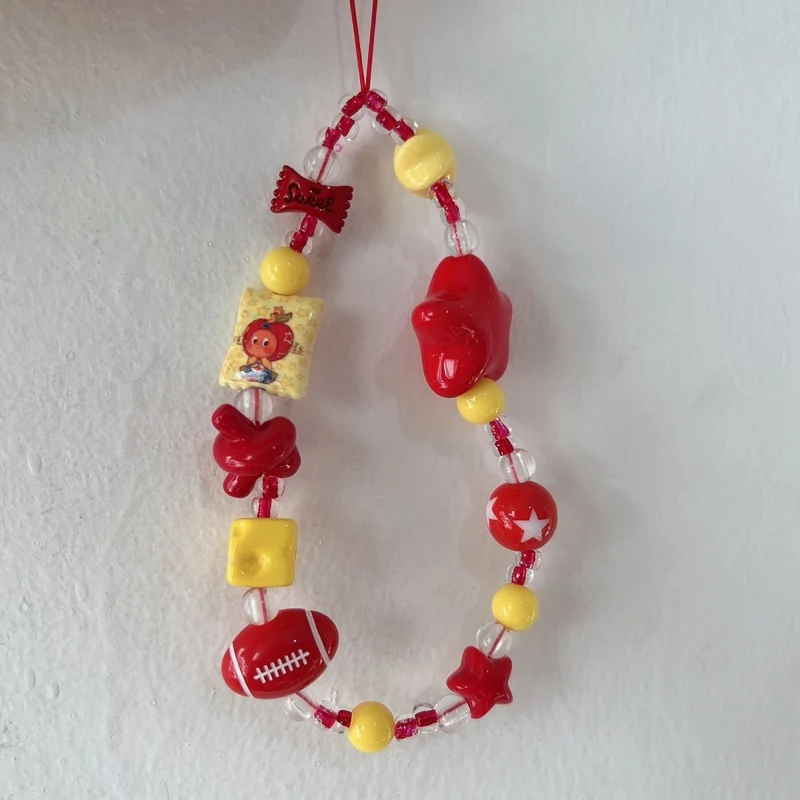 Colorful Themed Beaded Charm Lanyard Stornfield