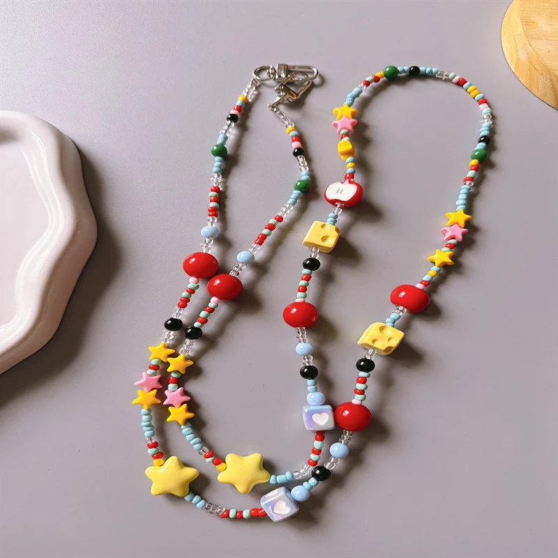 Colorful Beaded Phone Lanyard Stornfield 1790135533