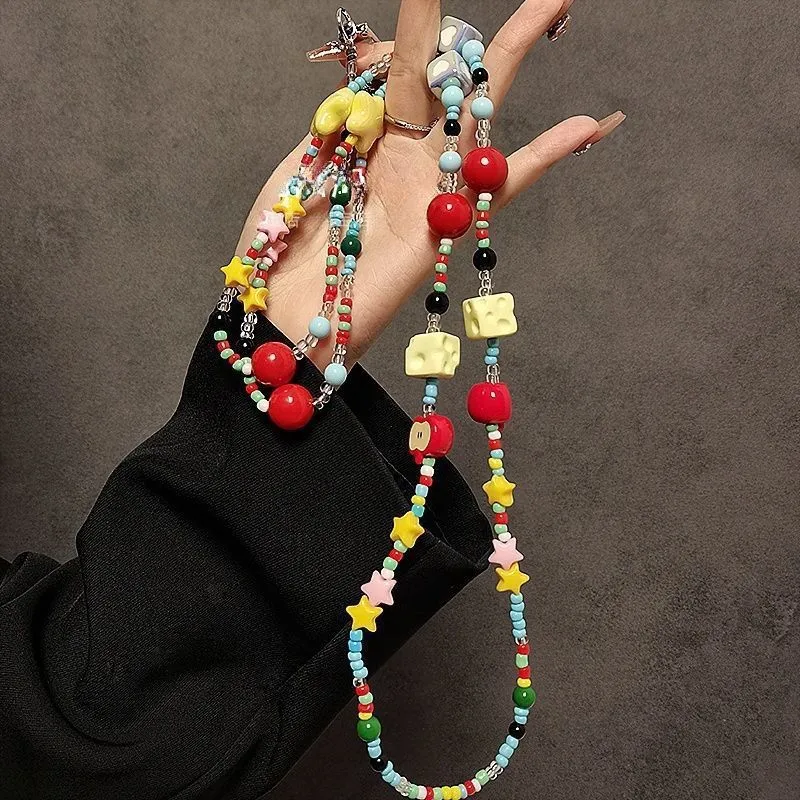 Colorful Beaded Phone Lanyard Stornfield 1790135533