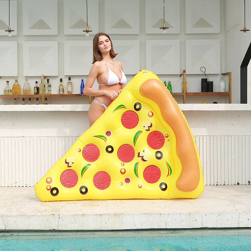 Kvinnenes oppblåsbare pizza flyte Luvikno