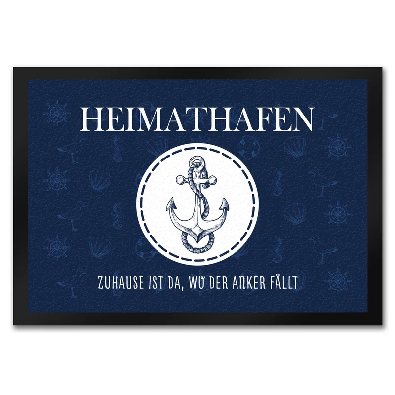 Heimathafen Zuhause ist da wo der Anker fällt Fußmatte